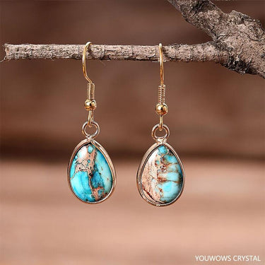 Fresh Start Jasper Teardrop Earrings-Your Soul Place